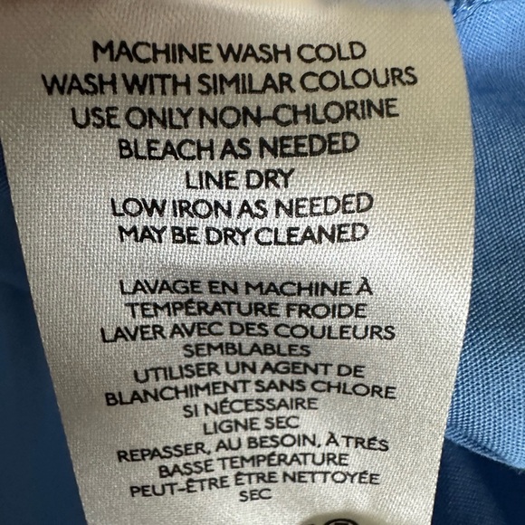 Mauve by Anthropologie Poplin Buttondown Shirt 3/4 Puffed Sleeve Blue Size Small - Picture 13 of 16